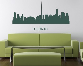 City Landscape  Silhouette Modern Wall Art Sticker